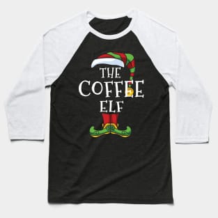 Coffee Elf Family Matching Christmas Holiday Group Gift Pajama Baseball T-Shirt